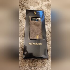 YSL unisex socks 2 pairs blue brown